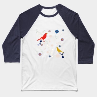 Bird and Blossom Baseball T-Shirt